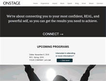 Tablet Screenshot of onstageleadership.com
